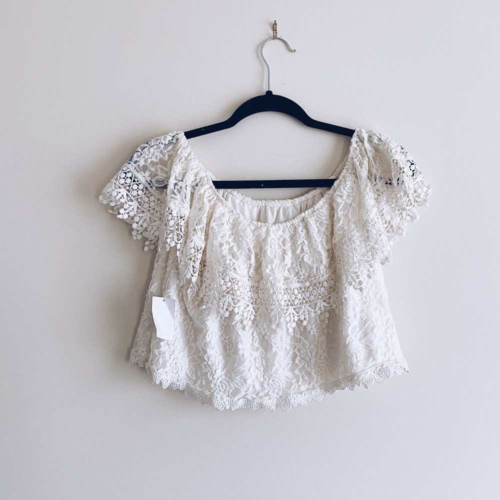 Lace off the shoulder top